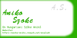 aniko szoke business card